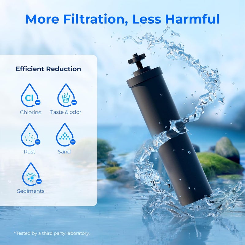 Waterdrop NSF/ANSI 42&372 Certified Water Filter, for Berkey® BB9-2® Black Filters, Berkey® Gravity Water Filter System and King Tank Series Travel, (Pack of 3) - Image 5